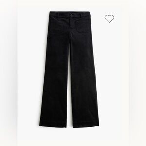 J. Crew Velvet Lizzie Patch Pocket Pant in Black Size 28T. NWT